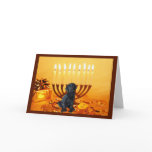 Labrador Retriever  Chanukah Card Menorah