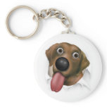 Labrador Retriever (Chocolate) Busting Out Keychains