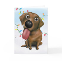 Labrador Retriever (Chocolate) Christmas cards