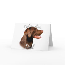 Labrador Retriever (chocolate) Dad 2 cards