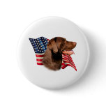 Labrador Retriever (chocolate) Flag Pin