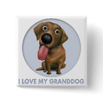 Labrador Retriever (Chocolate) Granddog Button