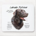 Labrador Retriever (chocolate) History Design mousepads