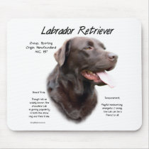 Labrador Retriever (chocolate) History Design mousepads
