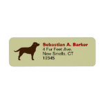 Labrador Retriever (Chocolate) Return Address Label
