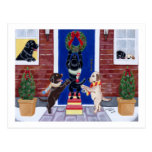 Labrador Retriever Christmas Fun Postcards