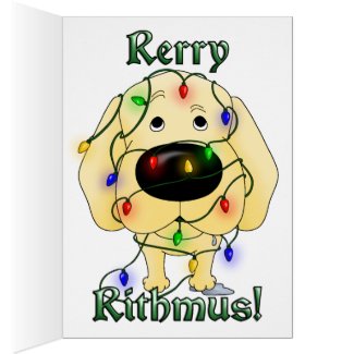 Labrador Retriever - Christmas Lights Cards