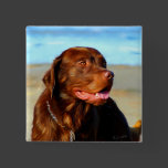Labrador Retriever Dog Art - Bosco Pinback Buttons