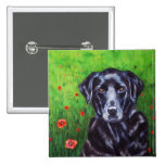 Labrador Retriever Dog Art - Poppy Pin
