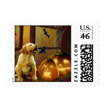 Labrador Retriever Halloween Puppy Postage postage by normagolden Labrador Retriever Halloween Puppy Postage postage