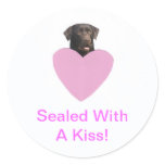 Labrador Retriever Happy Valentine's Day stickers