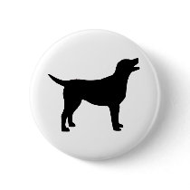 Labrador Retriever (in black) buttons