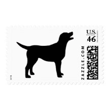Labrador Retriever (in black) Postage Stamps