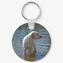 Labrador Retriever Keychain At The Lake by normagolden Labrador Retriever Keychain At The Lake