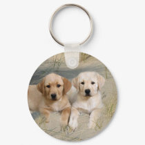 Labrador Retriever Keychain Pups On Beach by normagolden Labrador Retriever Keychain Pups On Beach