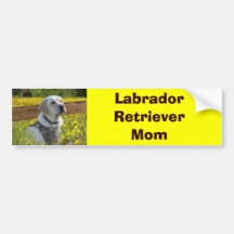 Labrador Retriever Mom Bumper Sticker