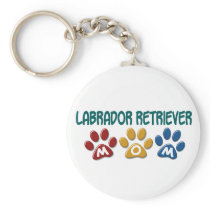 LABRADOR RETRIEVER Mom Paw Print 1 Key Chains