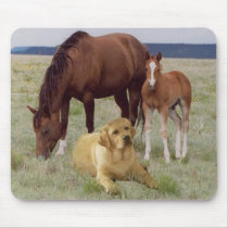 Labrador Retriever Mousepad Horses by normagolden Labrador Retriever Mousepad Horses