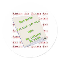 Labrador Retriever Naughty or Nice - Sticker by GreyWolfCreation Labrador Retriever Naughty or Nice - Sticker
