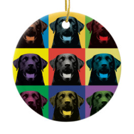 Labrador Retriever Pop-Art Ornament