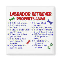 LABRADOR RETRIEVER Property Laws Magnet