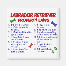 LABRADOR RETRIEVER Property Laws Magnet