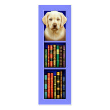 Labrador Retriever Puppy Blue Bookmark Business Card