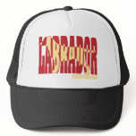 Labrador Retriever silhouette, yellow Hat