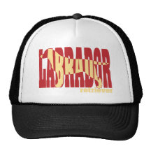 Labrador Retriever silhouette, yellow Hat