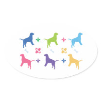 Labrador Retriever Oval Sticker