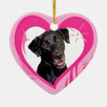 Labrador Retriever Valentine Heart Ornament