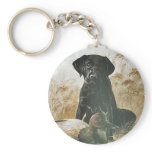 LABRADOR RETRIEVER w/ DUCK DECOY KEY CHAIN