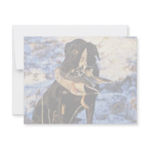 Labrador Retriever with Drake Mallard Personalized Invitations