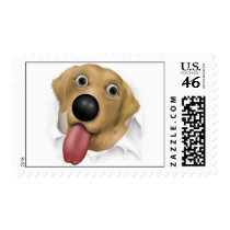 Labrador Retriever (Yellow) Bustin... - Customized Postage
