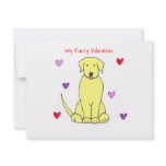 Labrador Retriever Yellow Furry Valentine Personalized Announcement