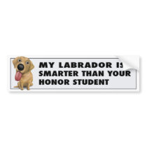 Labrador Retriever (Yellow) Honor bumper stickers
