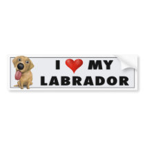 Labrador Retriever (Yellow) Love Sticker bumper stickers