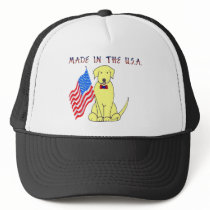Labrador Retriever Yellow Made In The USA Hat by giftsjustforuholiday Labrador Retriever Yellow Made In The USA Hat