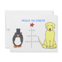Labrador Retriever Yellow Peace On Earth invitations