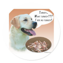 Labrador Retriever (yellow) Turkey stickers