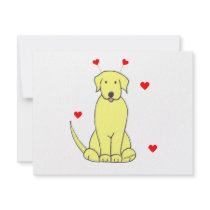 Labrador Retriever Yellow Valentine Ears invitations