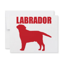 Labrador Silhouette Red Design! invitations by angeria Labrador Silhouette Red Design! invitations