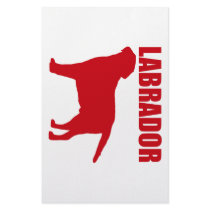 Labrador Silhouette Red Design! stationery