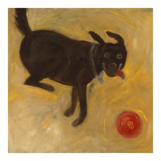 Labrador with a Ball print