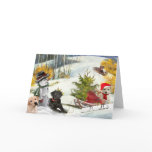 Labradors a Fun Day Sledding Cards