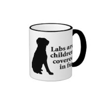 Labradors Are Fur Children mugs