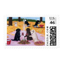 Labradors Autumn Fun postage by HappyLabradors Labradors Autumn Fun postage
