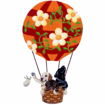 Labradors & Hot Air Balloon Painting Acrylic Cut Outs