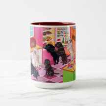 Labradors in the Kitchen Painting Coffee Mug