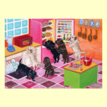 Labradors in the Kitchen Painting invitations